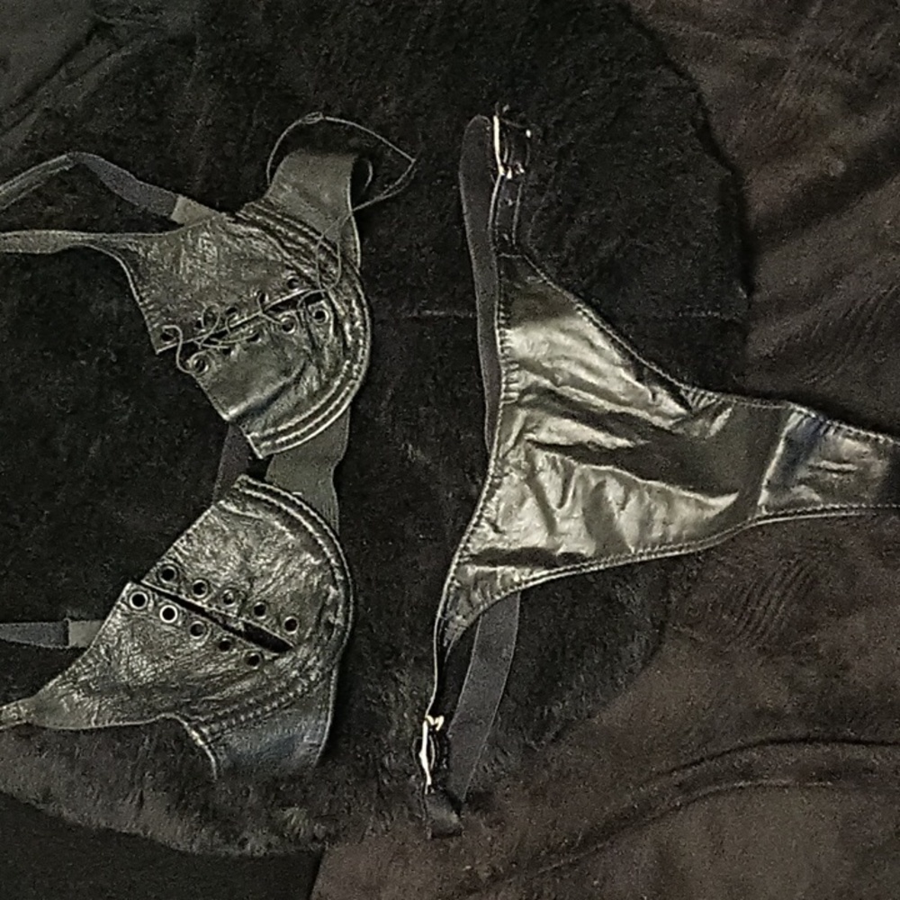 Leather bikini